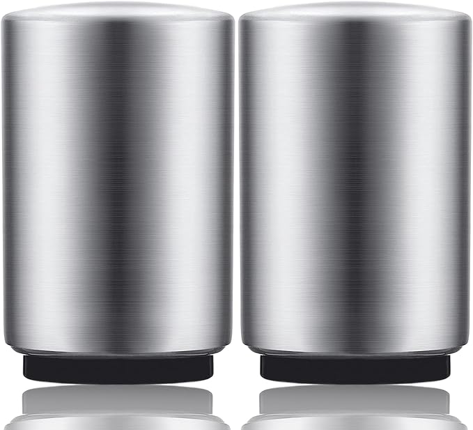 2PCS Premium Beer Bottle Opener, Automatic Stainless Steel Quick Pop the Top Can Openers by Magnet Catching No Damage Caps, Wine Accessory Push Down Off Magnetic Bartender Tool for Home Picnic Camping