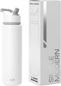 Simple Modern Water Bottle with Straw Lid | Vacuum Insulated Stainless Steel Metal Thermos | Reusable Leak Proof BPA-Free Flask for Sports Gym | Summit Collection | 30oz, Winter White Mix