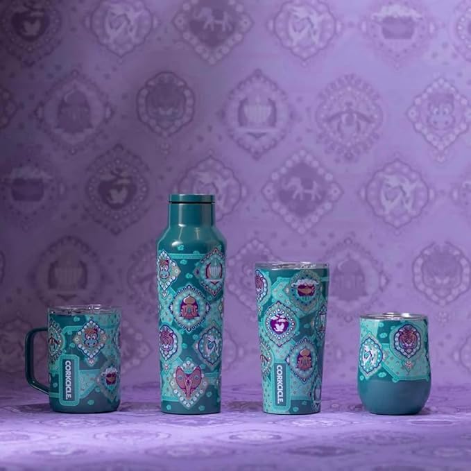 Corkcicle Disney Princess Coffee Mug - Stainless Steel Insulated Cup With Lid For Tea & Coffee - Durable Travel Mug - Eco-Friendly - BPA Free - Non-Slip Silicone Base - Easy Grip - 16 oz - Jasmine