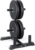 CAP Barbell 2-Inch Olympic Bumper Plate Weight Set with 6 Post Rack | 100-370 lbs | Multiple Options