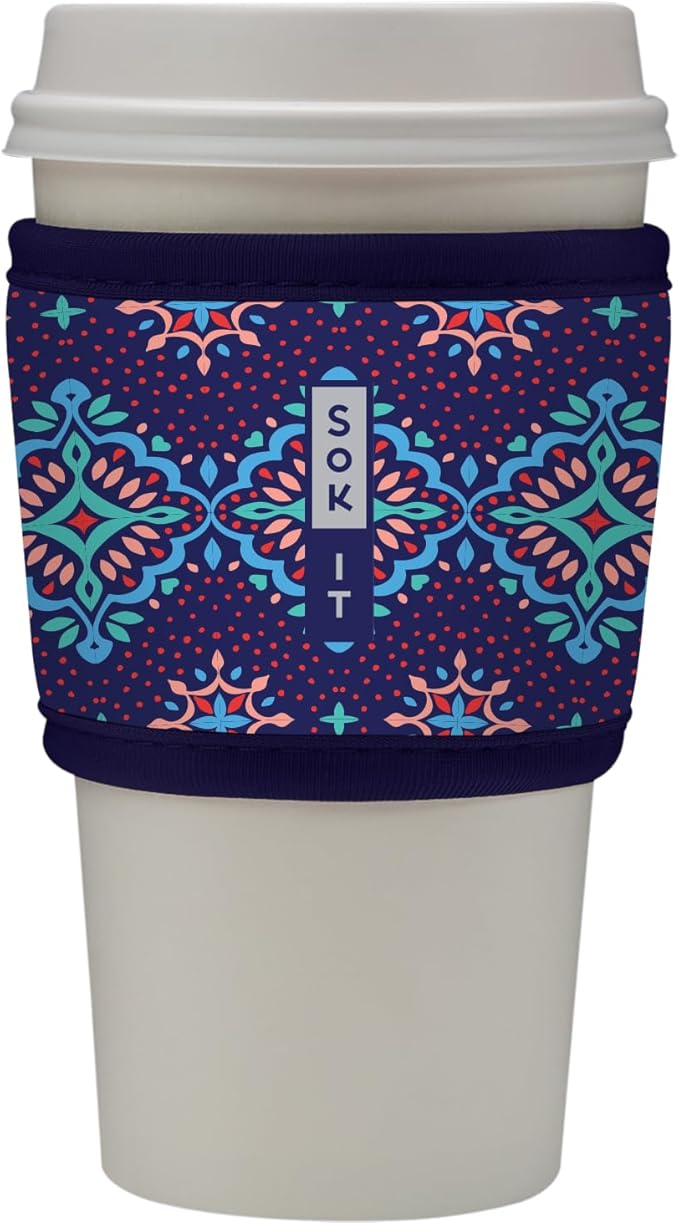 Sok It HotSok Coffee & Tea Reusable Insulated Neoprene Cup Sleeve (Diamond Back)