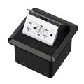 KYHSHJ Pop Up Floor Electrical Outlet with 20 Amp Stainless Steel GFCI Tamper Receptacle Outlet, Corrosive Resistant Hardware，ETL Listed,Black