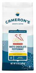 Cameron's Coffee Holiday Roasted Ground Coffee Bag, Flavored, White Chocolate Peppermint, 12 Oz