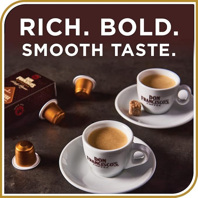 Don Francisco's and Cafe La Llave Espresso Capsule Variety Pack - 50 Recyclable Aluminum Pods Compatible with Nespresso Original Line Machines - Premium Coffee with 4 Flavors and Intensities