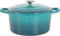 Crock-Pot Artisan 7-Quart Round Dutch Oven – Teal Ombre, Enameled Cast Iron Oven Safe Cookware