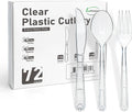 EcoDispose 72 Pcs Extra Heavy Duty Plastic Silverware Set, Disposable Utensils includes 24 Knives, 24 Forks and 24 Spoons