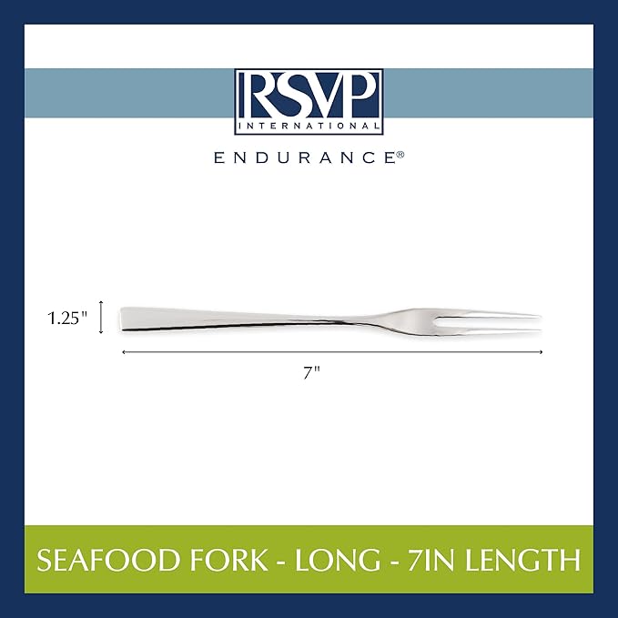 RSVP International Endurance Collection Seafood Tool, Long Fork, Stainless Steel