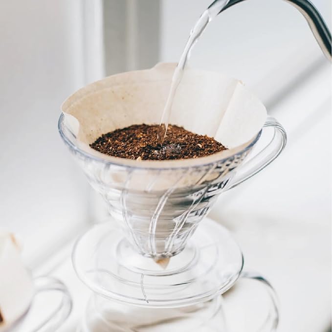 Hario V60 Plastic Coffee Dripper, 02, Clear