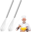 2 PCS Mini Whisk, Small Whisks for Cooking, Stainless Steel Mini Whisk Set - Essential Tiny Wire Whisk for Whisking, Beating, Blending Eggs & Sauces