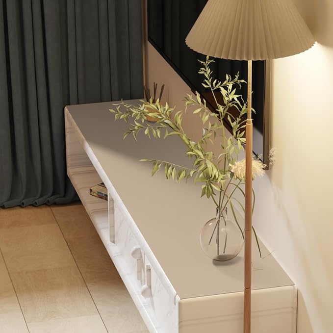 Dresser Protector - Can Be Used On Both Sides Waterproof and Easy to Clean Good Flatness Used for Dresser Table(Light Brown+Gray 10x42)