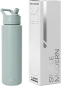 Simple Modern Water Bottle with Straw Lid | Vacuum Insulated Stainless Steel Metal Thermos | Reusable Leak Proof BPA-Free Flask for Sports Gym | Summit Collection | 30oz, Sea Glass Sage