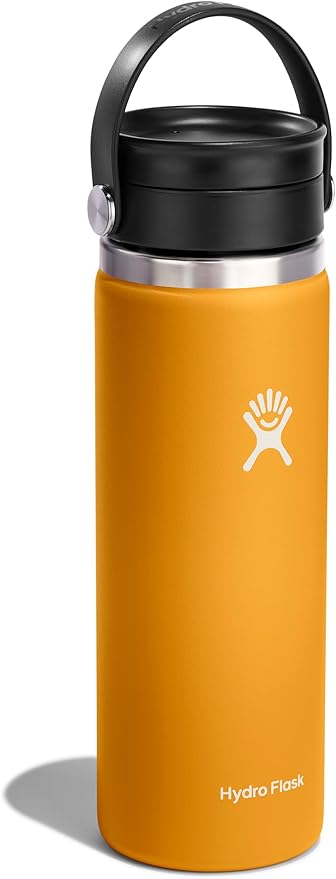Hydro Flask Flex Sip Coffee Tumbler – Insulated Stainless Steel, Non Spill, Leak Proof Travel Coffee Cup 20 Oz Fossil Brown
