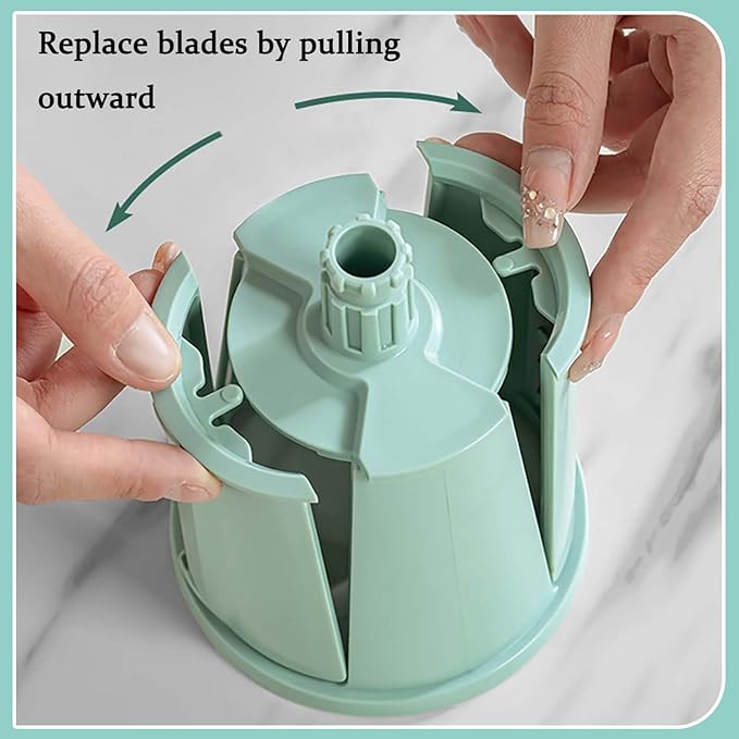 Sakesfor 5 In 1 Food Chopper,2025 New Sakesfor 5 In 1 Rotary Cheese Grater Vegetable Slicer,5 in 1 Hand Crank Food Chopper,Easy To Clean Kitchen Gadgets(Green)