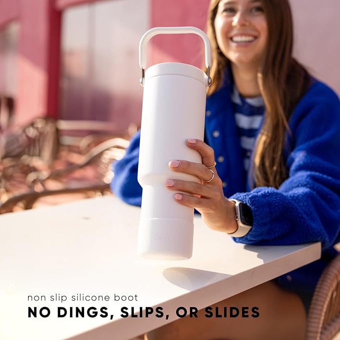 Simple Modern Trek Pivot | 40oz Flip Straw Tumbler with Handle | Water Bottle & Boot | Interchangeable Straw & Chug Lids | Insulated Stainless Steel Jug | Gym Sports Outdoors | Berry Twist