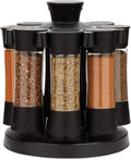 Kitchen Art Elite Auto-Measure Spice Professional 8 Compartments Black 7.45 x 7.45 x 8.25 inches