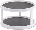 Copco Non-Skid Turntable, 2-Tier, 12-Inch, Durable & Easy Clean, White/Gray (Pack of 6)