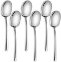 SOLEADER Extra Large Serving Spoons Set,12 Inch Stainless Steel Serving Spoon,Cooking Spoon,Pasta Spoon,Buffet Serving Utensils,Spoons Silverware,Foodgrade 18/8 Stainless Steel,Pack of 6