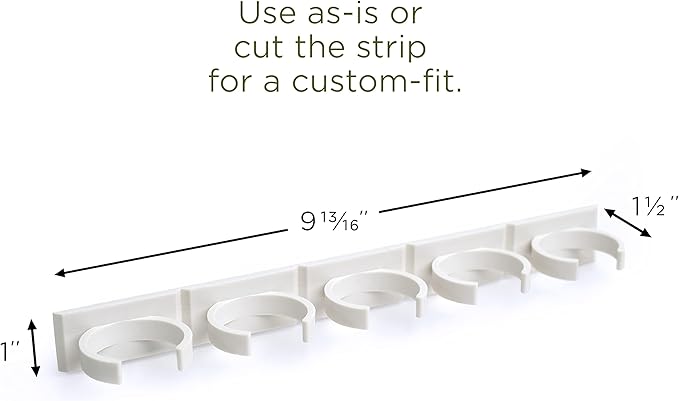 Spice Clip Grippers For Cabinet Doors - Organizer for Spices - Spice Rack Holds15 Spice Jars - Extemely Strong 3M Adhesive Gripper In White For Pantry 15 Ct