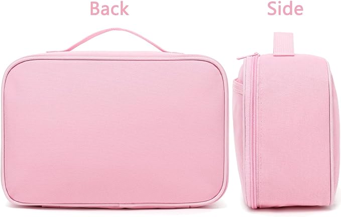 FlowFly Kids Lunch box Insulated Soft Bag Mini Cooler Back to School Thermal Meal Tote Kit for Girls, Boys, Pink