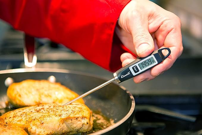 Escali DH1 Gourmet Digital Meat Thermometer with Extra Long Probe, NSF Certified, Black