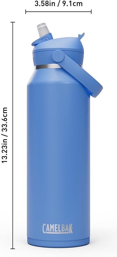CamelBak Thrive Flip Straw Insulated Stainless Steel Water Bottle Sky Blue, 40oz