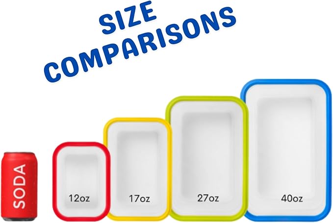 ECOBERI Collapsible Silicone Food Storage Containers, BPA Free, Microwave, Freezer and Dishwasher Safe, Lunch, Meal Prep, Travel, Space-Saving, Set of 5