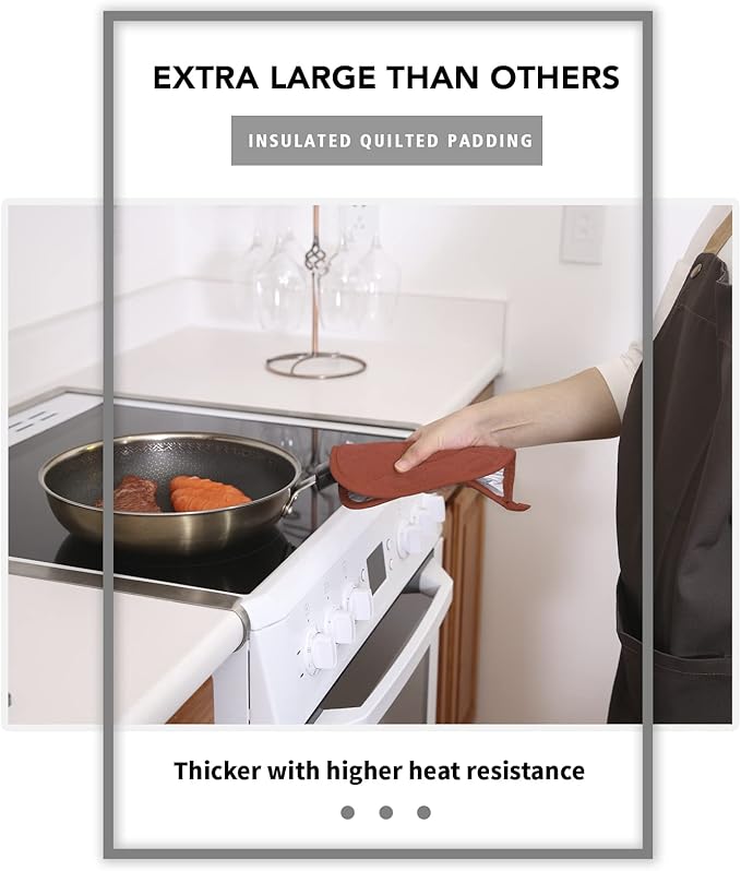 Joyhalo 5 Pack Heat Resistant Pot Holders - Terry Cloth Sets for Cooking & Baking