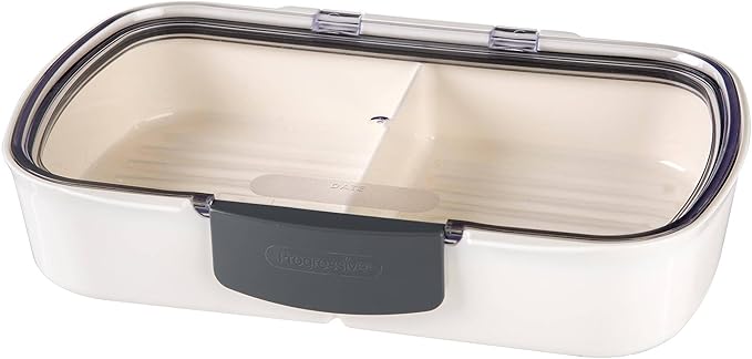ProKeeper Split Deli Food Storage Container with Air-Tight Silicone Seal and Dry Erase Compatible Lid, 11.75