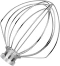 6-Wire Whip Compatible with 6Qt Kitchenaid Tilt Head Stand Mixer, Replacement for Kitchenaid Stand Mixer Attachments and Accessories KN256, Stainless Steel, Dishwasher Safe(1 Pack)