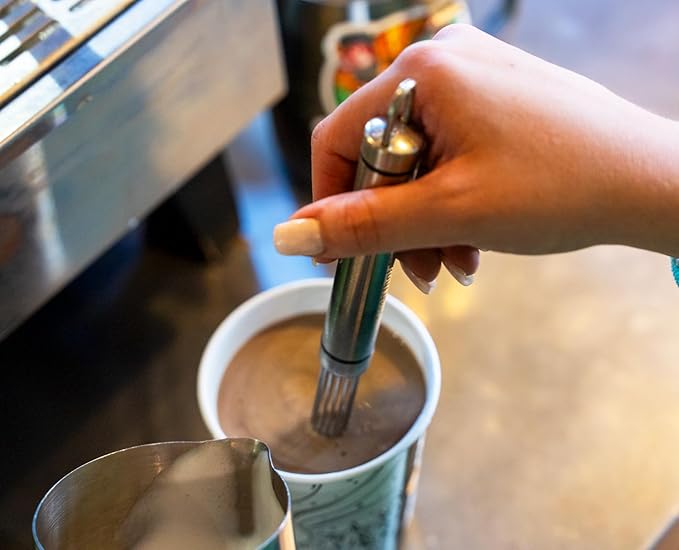 Baristir by Gosh That's Good – Barista Mixing Tool for Coffee Shops | Handheld Stirrer for Coffee, Matcha, Tea | No Clumps, Excellent Foam Control
