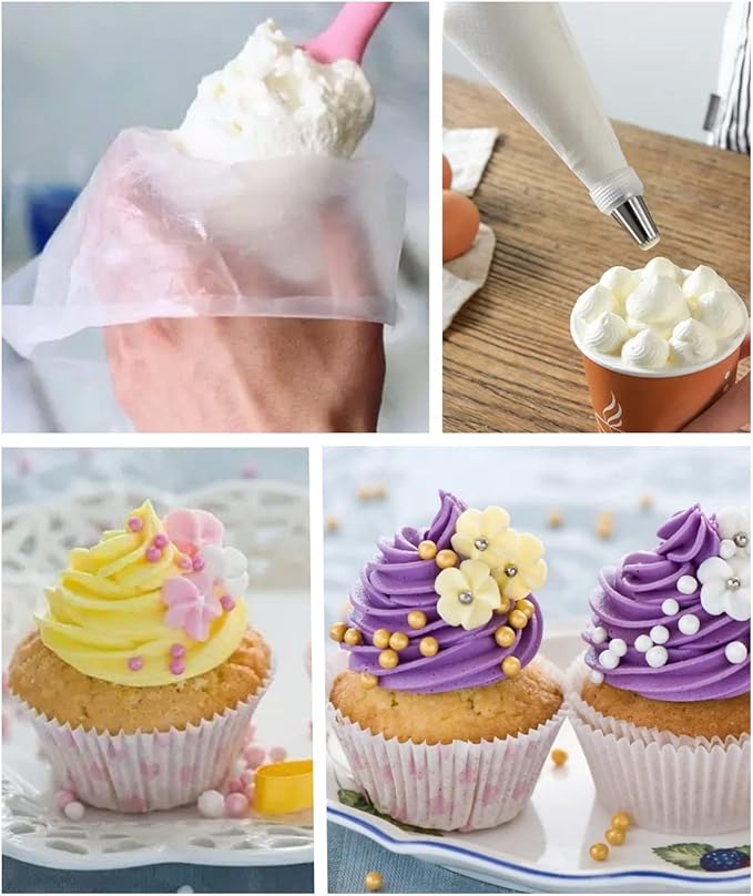 26 Inch Icing Piping Bags, 200 Pcs XXL Anti Burst Pastry Bags, Frosting Piping Bags Disposable for Wedding Cake, Birthday Party Dessert, Cupcake Decorating