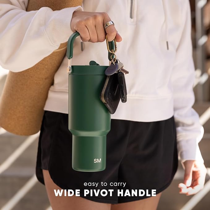 Simple Modern Trek Pivot | 30oz Flip Straw Tumbler with Handle | Water Bottle & Boot | Interchangeable Straw & Chug Lids | Insulated Stainless Steel Jug | Gym Sports Outdoors | Honolulu