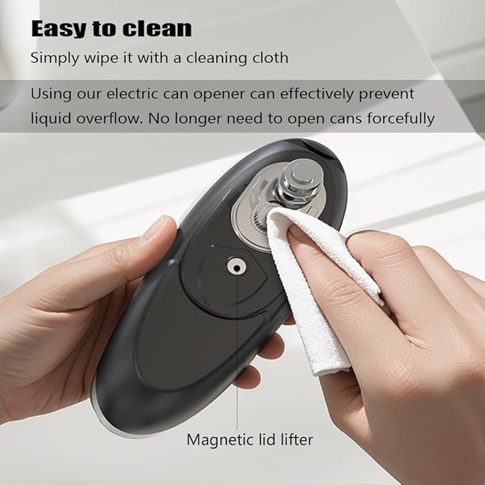 Electric Can Opener, Rechargeable Can Opener Electric Fits Most Can Sizes with Smooth Edge, USB-C Fast Charge Can Opener,One-Touch Automatic Can Openers for Seniors