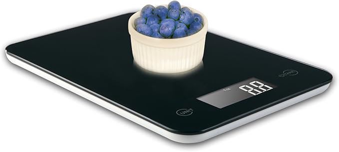 Ozeri Touch Professional Digital Kitchen Scale (12 lbs Edition), Tempered Glass in Elegant Black