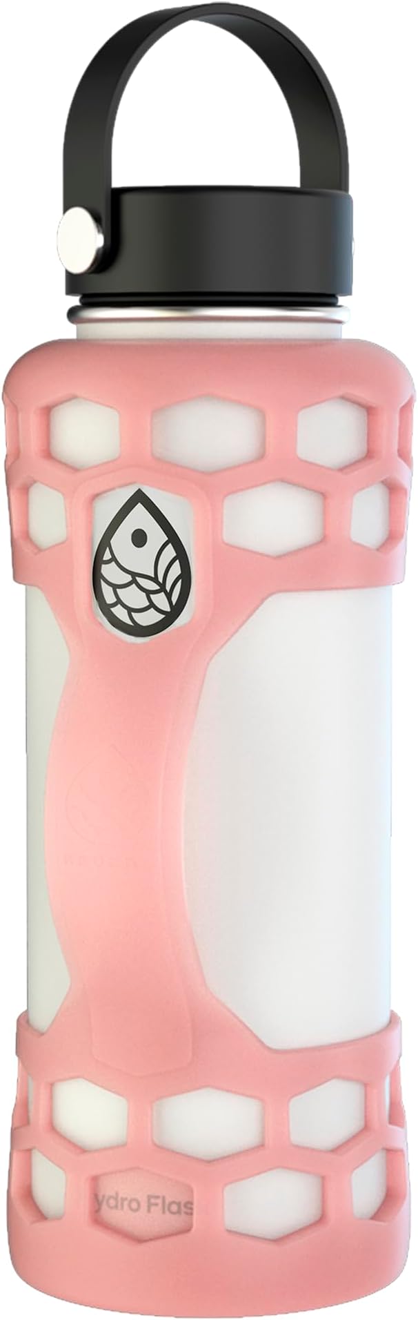 REUZBL Silicone Boot Sleeve Protector with Handle – Compatible with Hydro Flask 40oz, 32oz, 24oz, 21oz – Protective Bottle Bumper for Stainless Steel Water Bottles