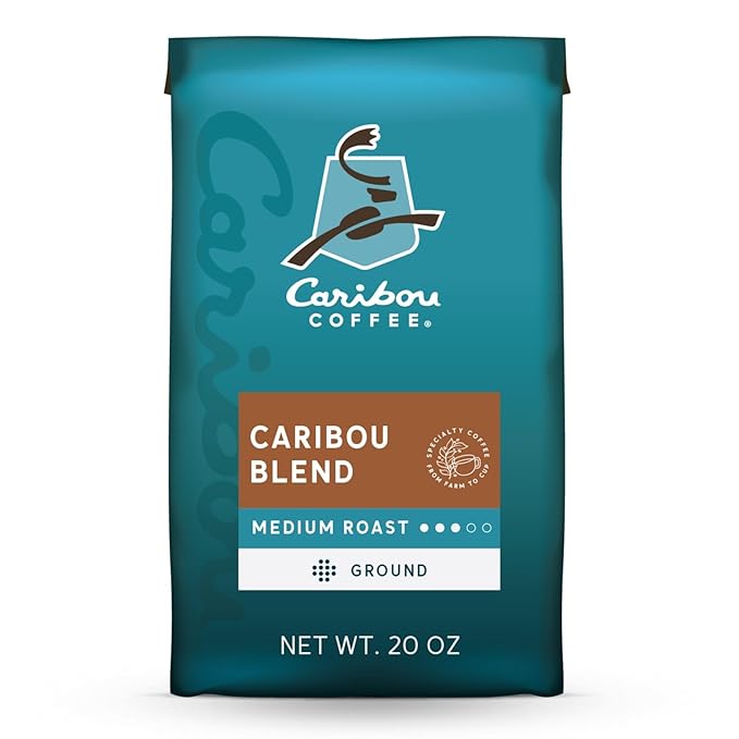 Caribou Coffee, Medium Roast Ground Coffee - Caribou Blend 20 Ounce Bag