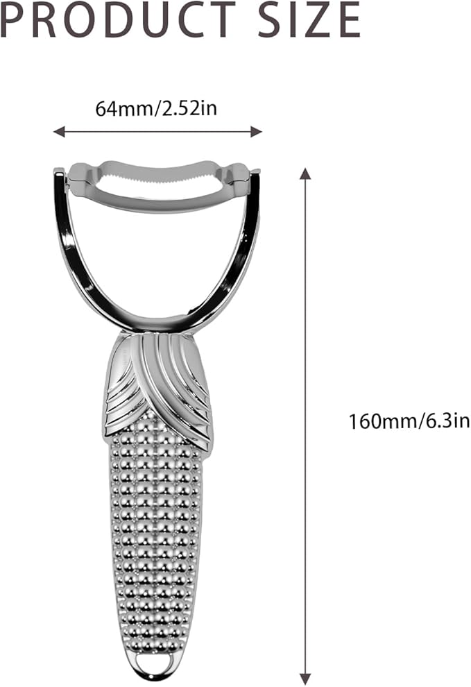 Corn Planer Cutter with Stainless Steel Blade, Non-Slip Aluminum Alloy Handle, Perfect for Removing Corn Kernels from the Cob