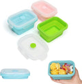 Alimat PluS 11.8oz Small Silicone Collapsible Food Storage Containers With Lids, 3 Pack Set 350ml Collapsible Food Storage Containers with Lids, Travel Food Containers for Outdoor and Kitchen