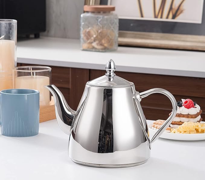 SANQIAHOME Stainless Steel Teapot with Infuser 1200ml