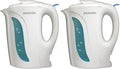 Proctor Silex Electric Tea Kettle, Water Boiler & Heater Auto-Shutoff & Boil-Dry Protection, 1000 Watts for Fast Boiling, 1 Liter, White (Pack of 2)