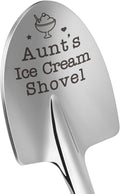 Mothers Day Aunt Birthday Gifts for Auntie from Niece Nephew Best Aunt Ever Ideas Funny Aunt's Ice Cream Shovel Spoon Retirement Gift for Aunts Uncle Matching Presents Easter Christmas Anniversary