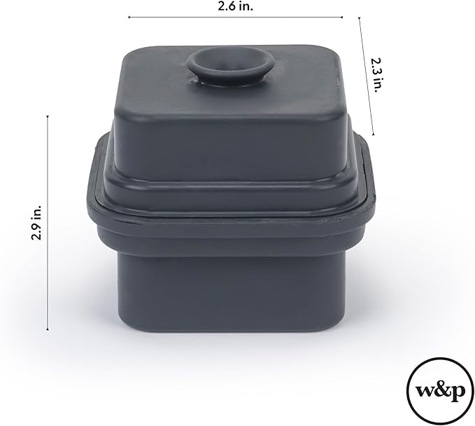 W&P Prism Single Ice Mold, Perfect Etched Large Cube, Slow Melting for Whiskey and Cocktails, Food Grade Premium Silicone, Dishwasher Safe, BPA Free