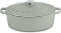 Cuisinart Chef's Classic Enameled Cast Iron Oval Covered Casserole (Sage, 7- Quart)