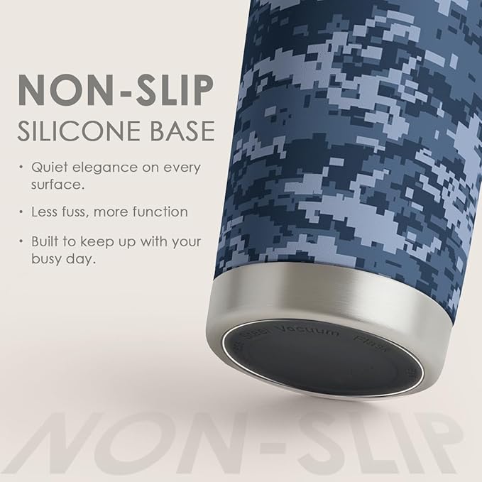 SANDJEST Camo Tumbler 20oz Stainless Steel Insulated, Camouflage Travel Coffee Cup, Gifts for Men Women, Hunting Lovers, Birthday Christmas
