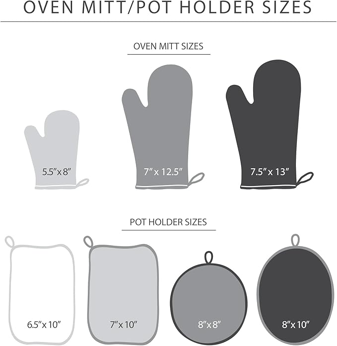KitchenAid Asteroid Mini Oven Mitt Set, 5.5"x8", Dark Green, 2 Piece