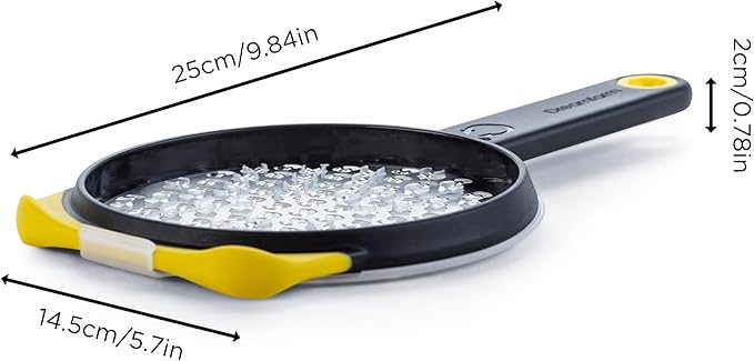 Dreamfarm Ograte Two-Sided Medium Food & Vegetable Speed-Grater with Non-Slip Bowl Hook & Foot - 3mm Medium Grater, Yellow