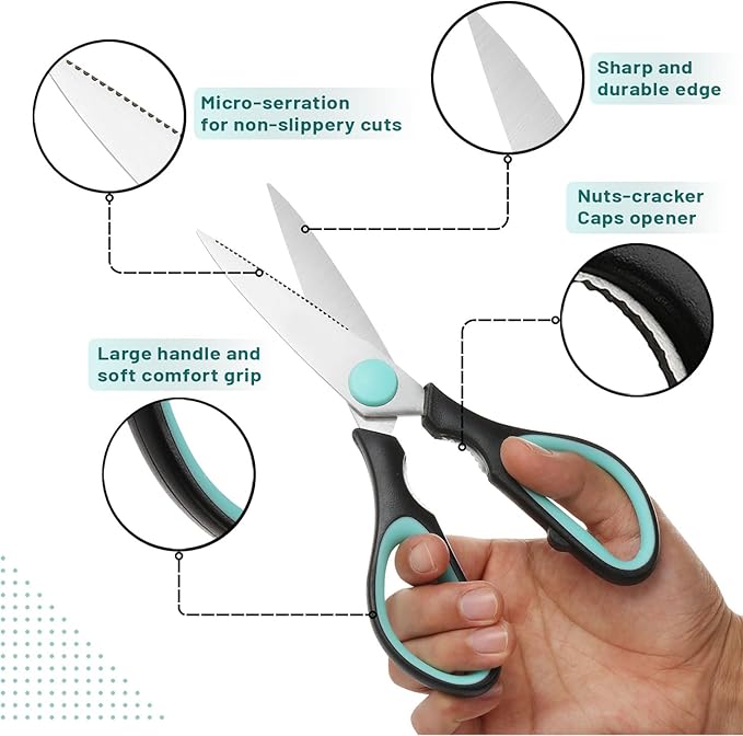 Mr. Pen- 8 Inch Dishwasher Safe Food Scissors - Meat & Utility Kitchen Shears