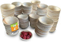 Raj Disposable Palm Leaf Bulk Bowls (400 Count, 4" Bowls) Strong Bowl Like Bamboo Party Bowl - Decorative Compostable Tableware for Lunch, Dinner, Birthday, Camping, Outdoor, BBQ, Picnic