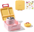 CAROTE Bento Box for Kids, Lunch Box Kids with 8oz Thermos for Hot Food, Lunch Container for Girls Boys, 3 or 5 Compartments with 2 Removable Dividers, BPA Free/Leak Proof/Dishwasher Safe