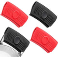 2 Pairs Silicone Pot Handle Cover, Heat Resistant Pan Handle Sleeve, Nonslip Silicone Handles for Pots, Pans, Enameled Griddles, Casserole, Frying, and Cookware